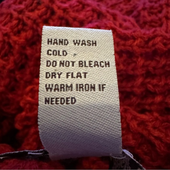 NWOT Cowlneck Overlap Knit Sweater Size Large Burgundy Wine Red Button Neck - Picture 8 of 8